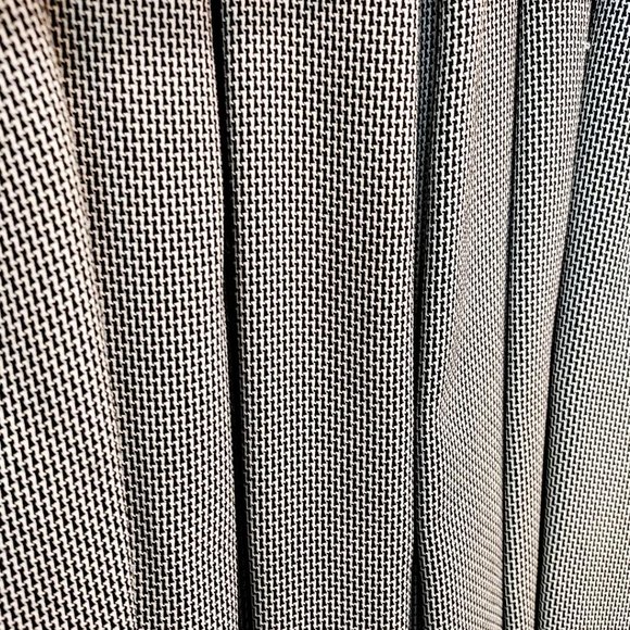 Vintage '80s R.J. Stevens by Carol Escritor Sz 12 Black/White Herringbone Dress - Picture 8 of 10